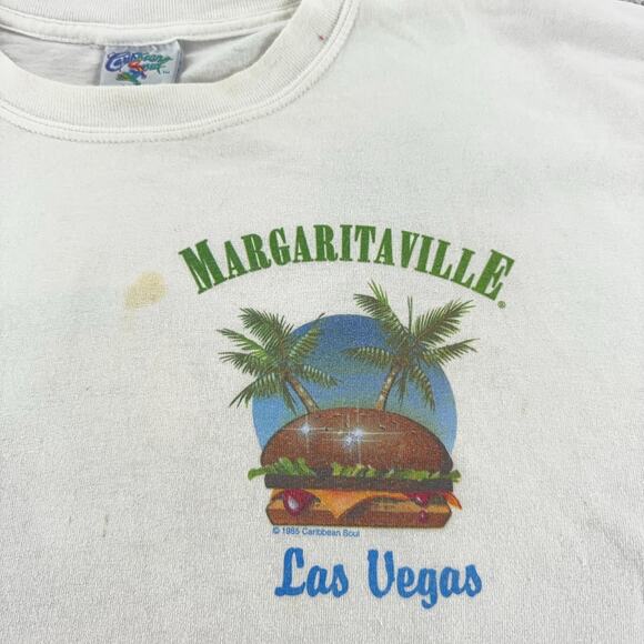 vtg Margaritaville Cheeseburger in Paradise Shirt L Caribbean Soul Nature Sunset - Picture 4 of 11
